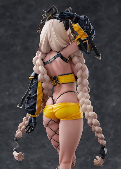 Azur Lane Owari Anime Expo 2024 Ver. 1/7 Scale Figure in black and yellow outfit with long braids and detailed base