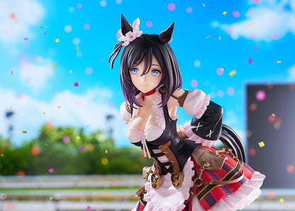 Umamusume Pretty Derby Eishin Flash Victory Pose Ver. 1/7 Scale Figure featuring Eishin Flash in a detailed race-inspired outfit with horse ears and a themed display base.