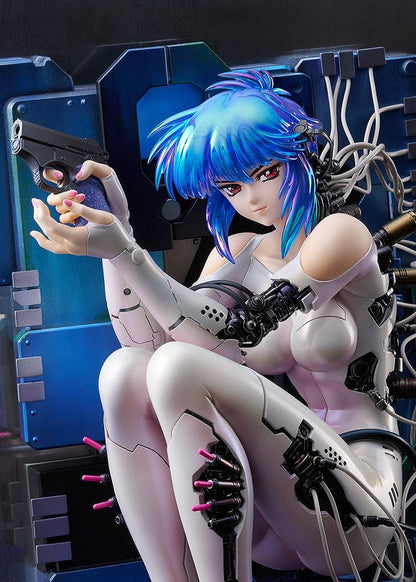 Ghost in the Shell Motoko Kusanagi Manga Edition 1/7 Scale Figure featuring the Major in cybernetic form with mechanical background display