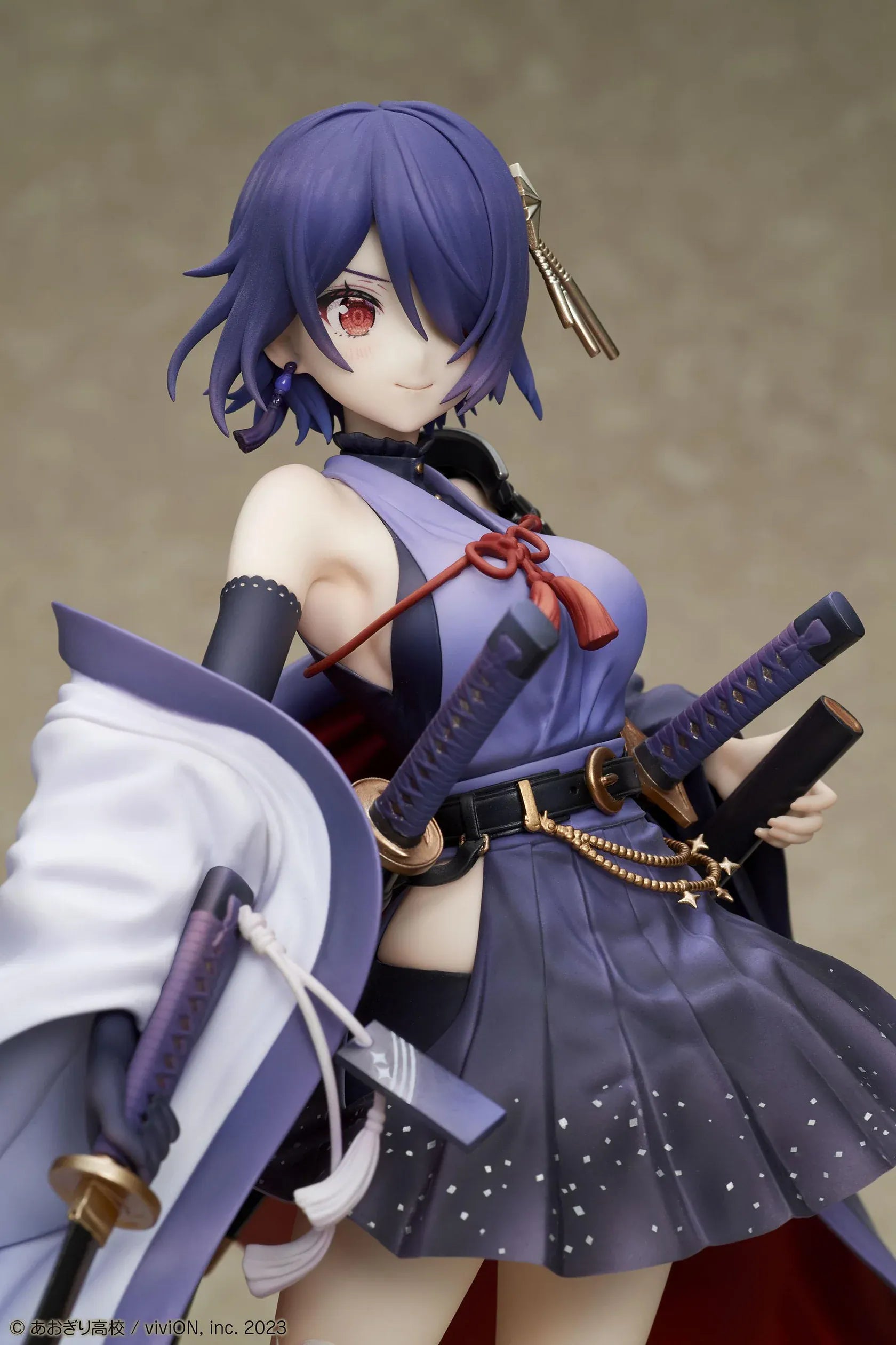 Otodama Tamako Japanese style armament version 1/7 scale figure with katana and flowing haori from Aogiri High School