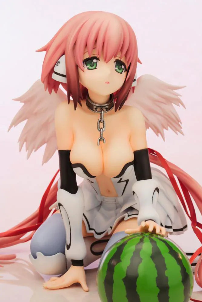 Heaven's Lost Property Final The Movie Eternally My Master Ikaros 1/6 Scale Figure featuring Ikaros seated with pink hair, angel wings, ribbon details, and character-inspired outfit.