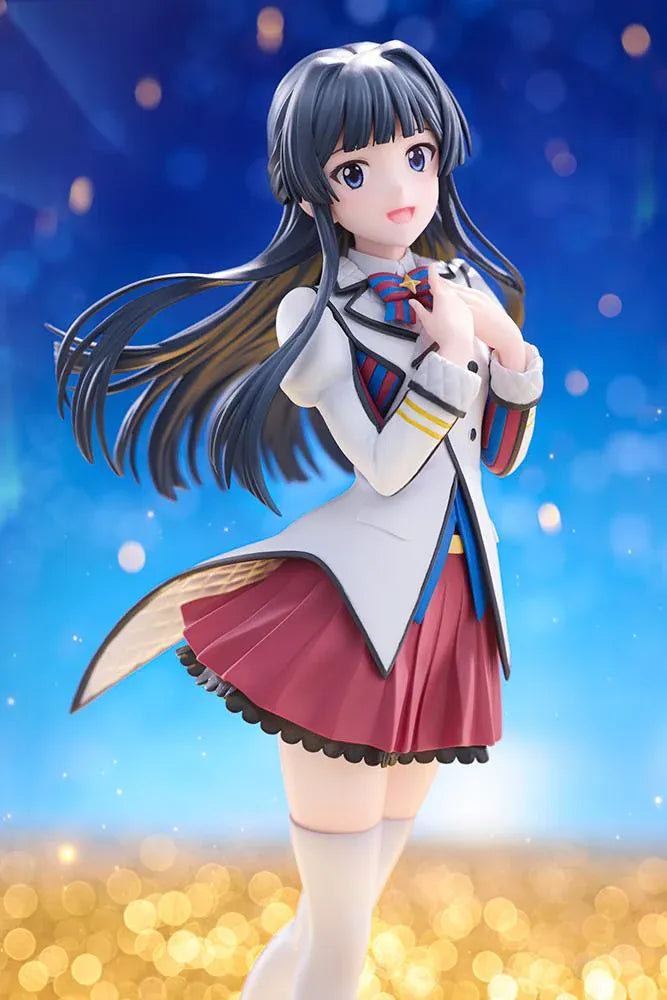 The Idolmaster Million Live Shizuka Mogami The Animation 1/8 scale figure wearing a white jacket, red skirt, and knee-high socks.