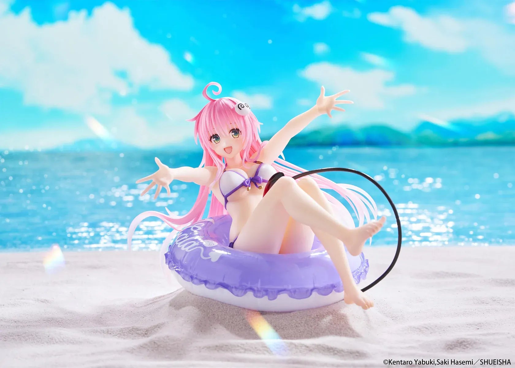 Lala Aqua Float Girls figure To Love Ru Darkness anime swimsuit figure with inflatable float base