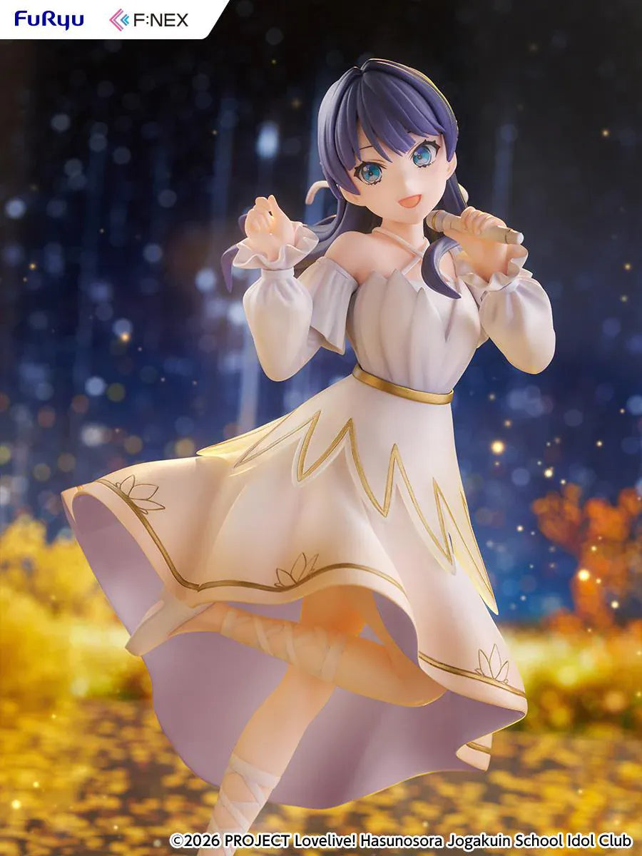 Love Live Hasunosora Girls' High School Idol Club Sayaka Murano 1/7 Scale Figure in white idol dress with flowing blue hair