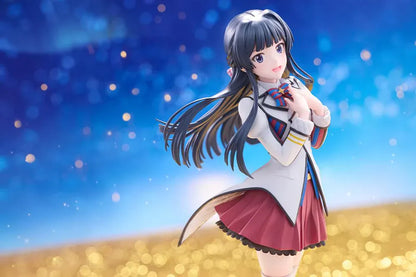The Idolmaster Million Live Shizuka Mogami The Animation 1/8 scale figure wearing a white jacket, red skirt, and knee-high socks.