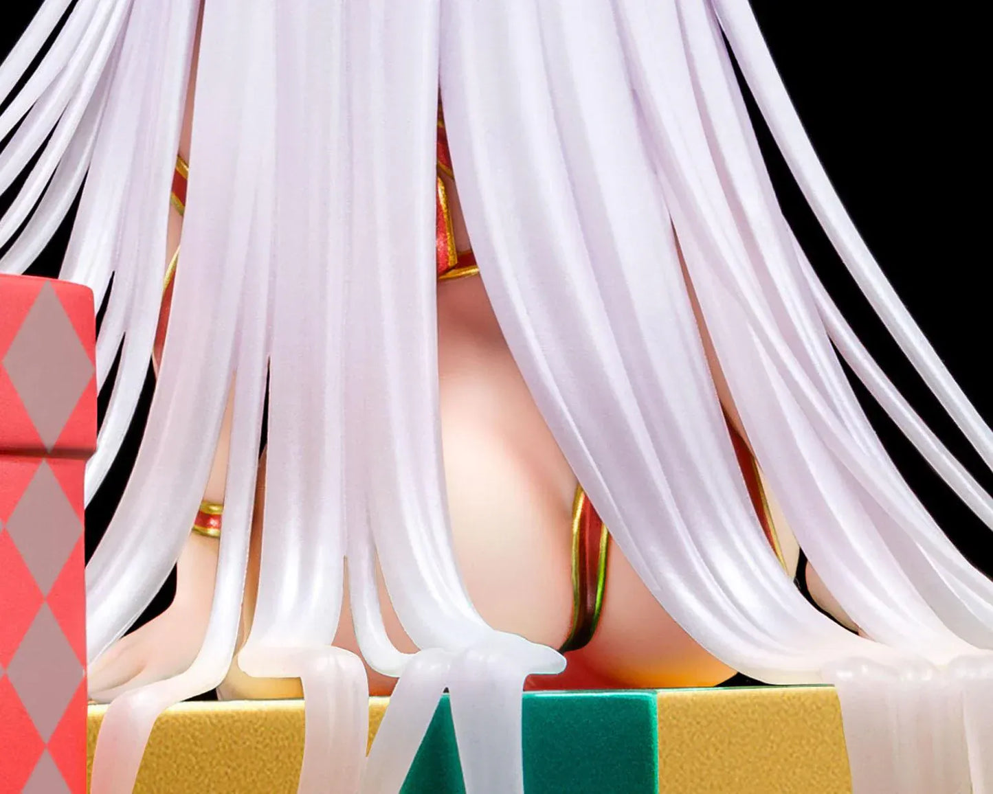 Mariya illustration by Masami Chie 1/6 scale figure sitting on stacked gift boxes wrapped in metallic ribbon on round base