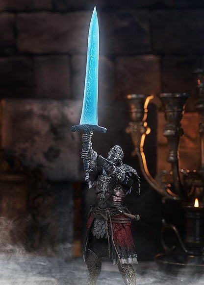 ELDEN RING figma Raging Wolf Figure rerelease featuring detailed medieval armor with sword, shield, and posable action figure design