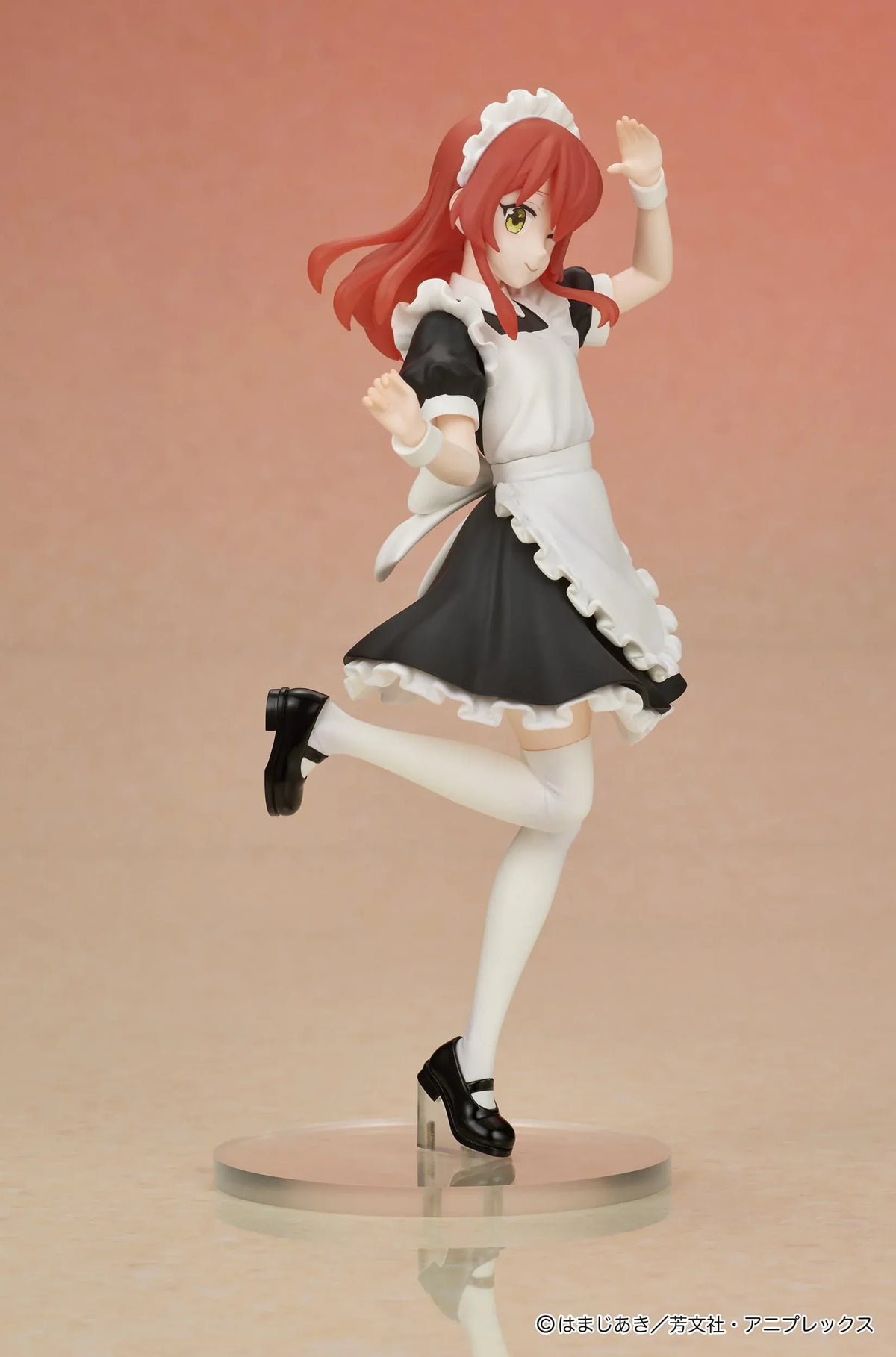 BOCCHI THE ROCK! DIGSTA Ikuyo Kita figure wearing a black-and-white maid outfit in a cheerful one-legged pose.