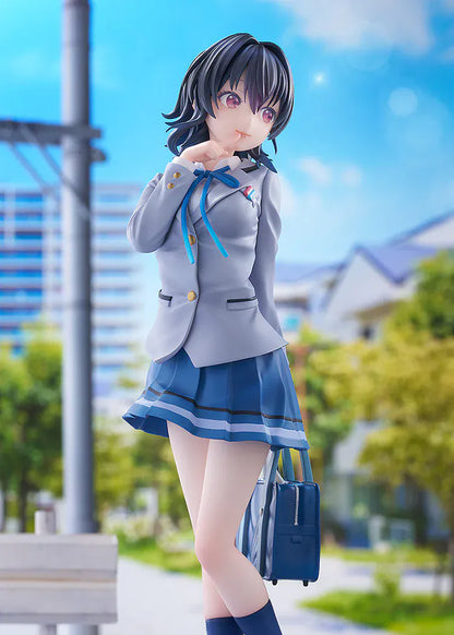 I Made Friends with the Second Prettiest Girl in My Class Umi Asanagi 1/7 Scale Figure featuring Umi in a school uniform with short dark hair, blue skirt, knee-high socks, and school bag.