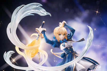 Honkai Star Rail x Fate stay night Unlimited Blade Works Saber 1/7 scale figure with blue outfit sword and translucent effect parts