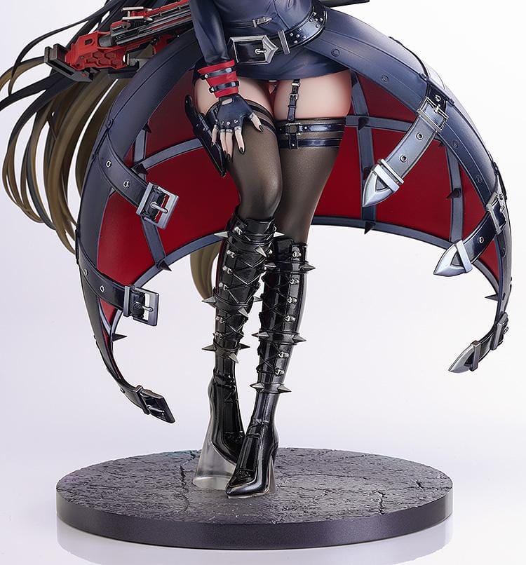 Goddess of Victory: NIKKE Maiden 1/7 Scale Figure in black and red outfit with rose accessory and weapon wings