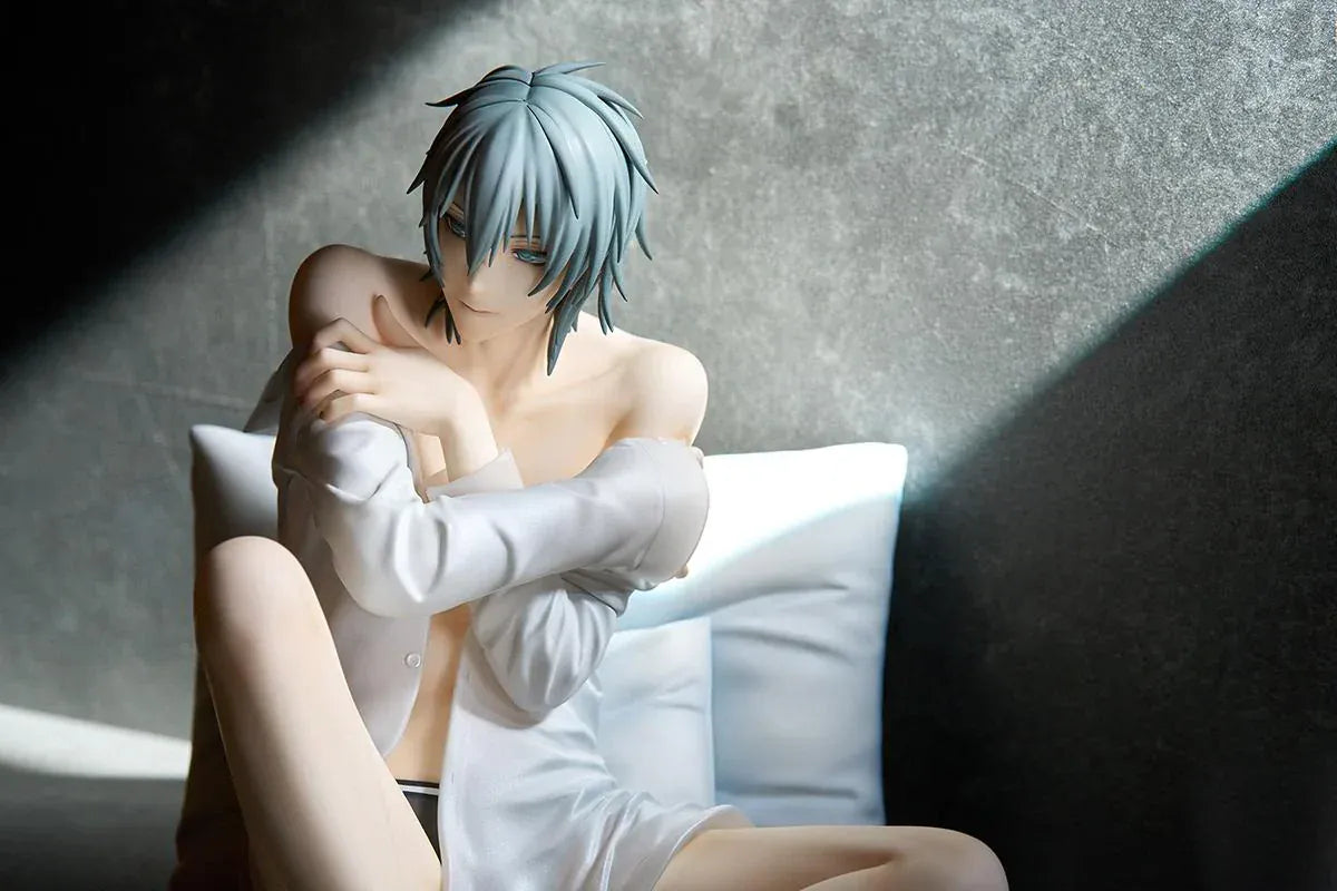 Akira 1/7 scale figure from Togainu no Chi sitting on cushion with relaxed pose and detailed sculpt