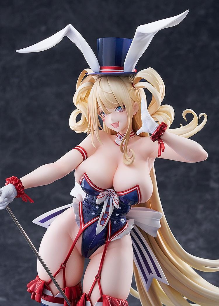 Azur Lane Guam Stage Setting Charmer 1/7 scale figure in bunny stage outfit holding microphone