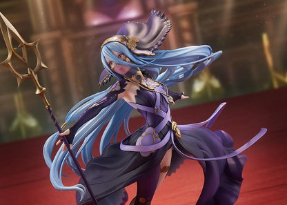 Fire Emblem Azura Dark Songstress 1/7 scale figure with flowing blue hair and ornate staff on water base