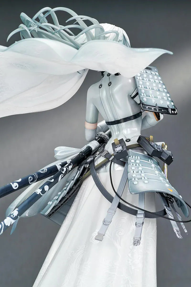 SWAV Illustration Tactical Bride Awayuki 1/7 Scale Figure in white bridal outfit with armor and sword accessories