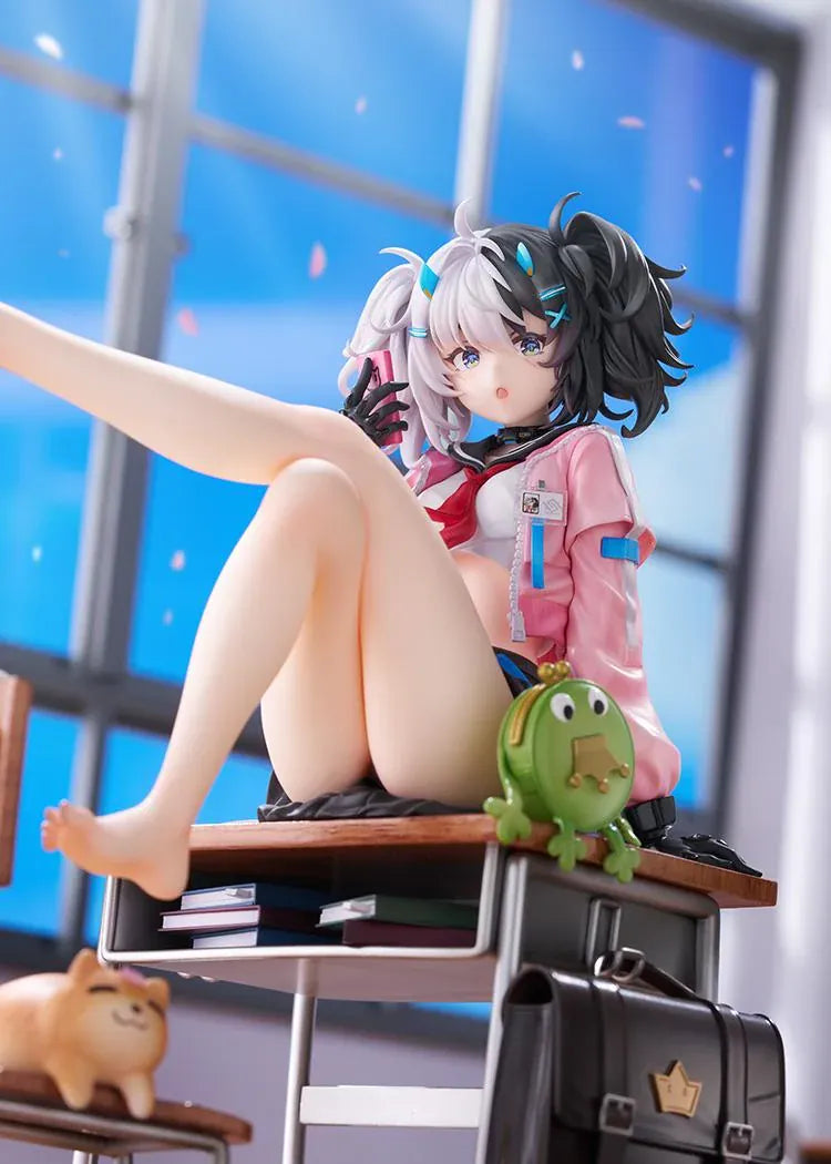 Snowbreak Containment Zone Eatchel The Cub Overdue Radiance 1/7 scale figure sitting on classroom desk with school accessories