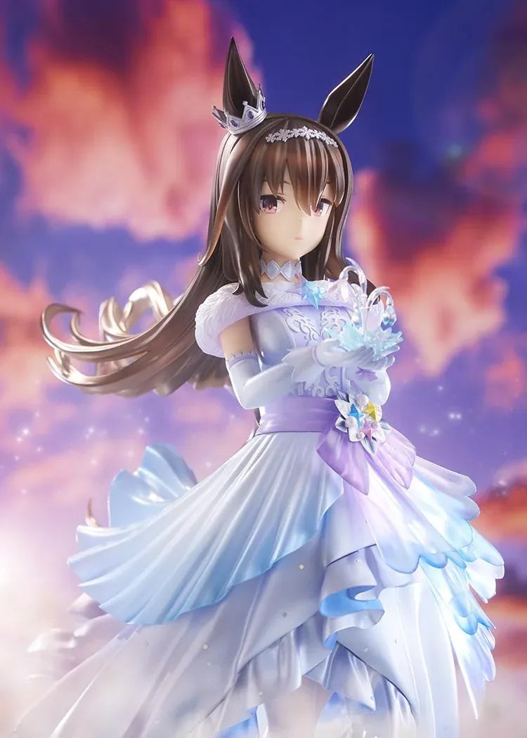 Umamusume Pretty Derby Glacialis Vega Admire Vega 1/7 scale figure wearing elegant blue silver and lavender gown