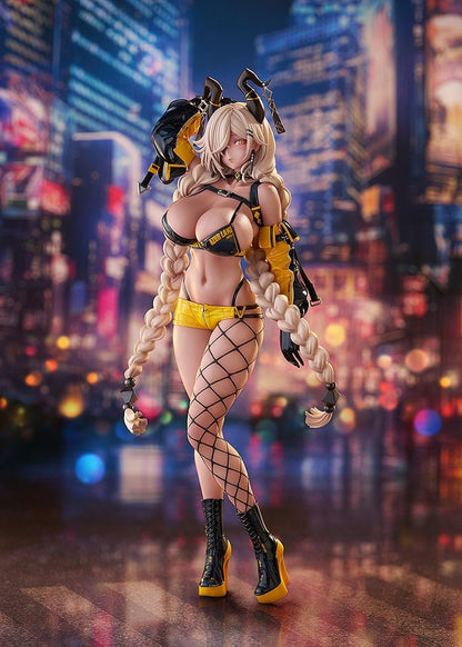 Azur Lane Owari Anime Expo 2024 Ver. 1/7 Scale Figure in black and yellow outfit with long braids and detailed base