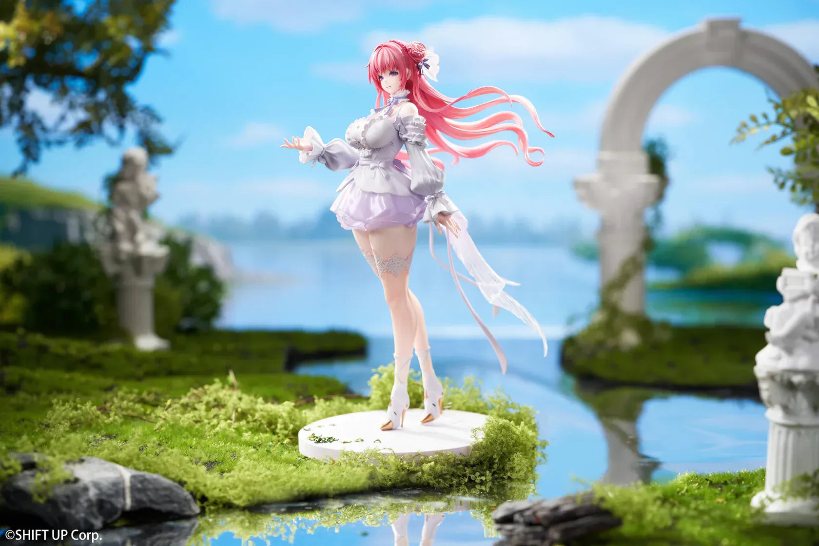 Goddess of Victory Nikke Dorothy 1/10 scale figure with flowing pink hair and pastel outfit