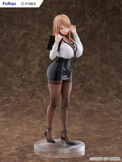 Goddess of Victory Nikke F:NEX Emma Office Therapy Ver. 1/7 Scale Figure featuring Emma in a white blouse and black skirt standing in an office setting