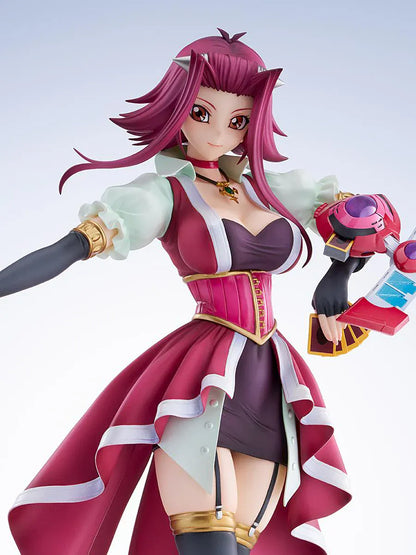 Yu-Gi-Oh! 5D’s Akiza Izinski 1/7 scale anime figure with Duel Disk and flowing costume details
