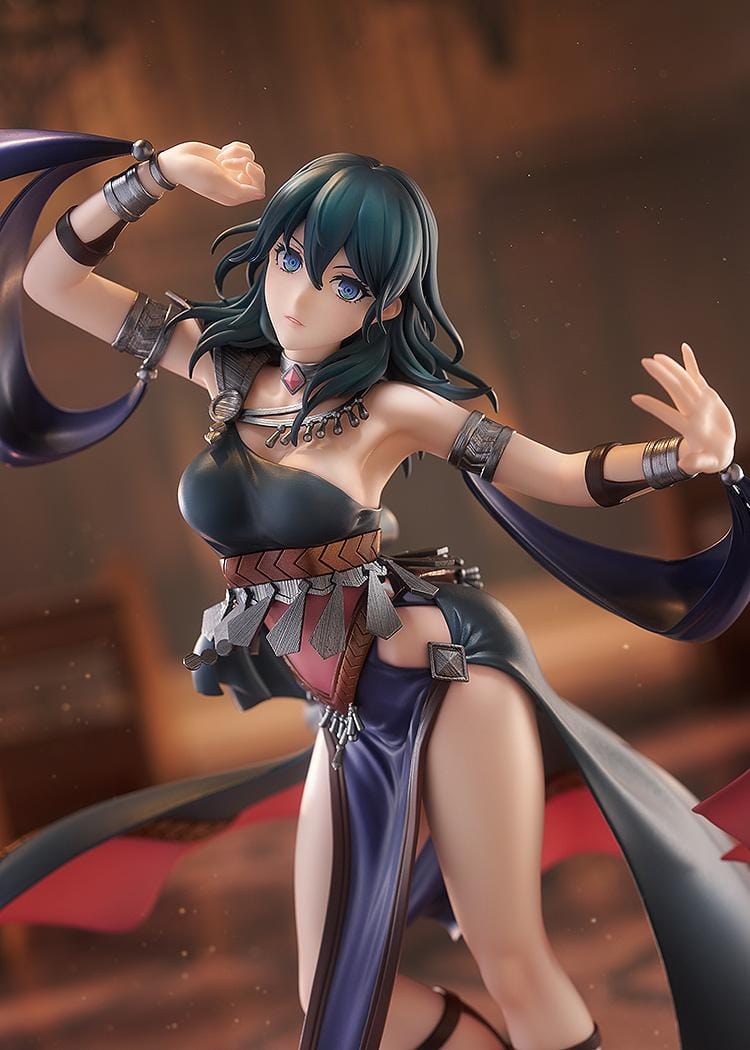 “Fire Emblem Three Houses Byleth Dancer Version 1/7 Scale Figure in dynamic dancing pose with flowing outfit and detailed sculpt.”