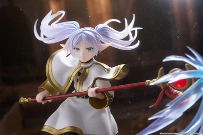 Frieren Beyond Journey's End AMP+ Frieren Figure reissue with dynamic blue magic effect and action pose