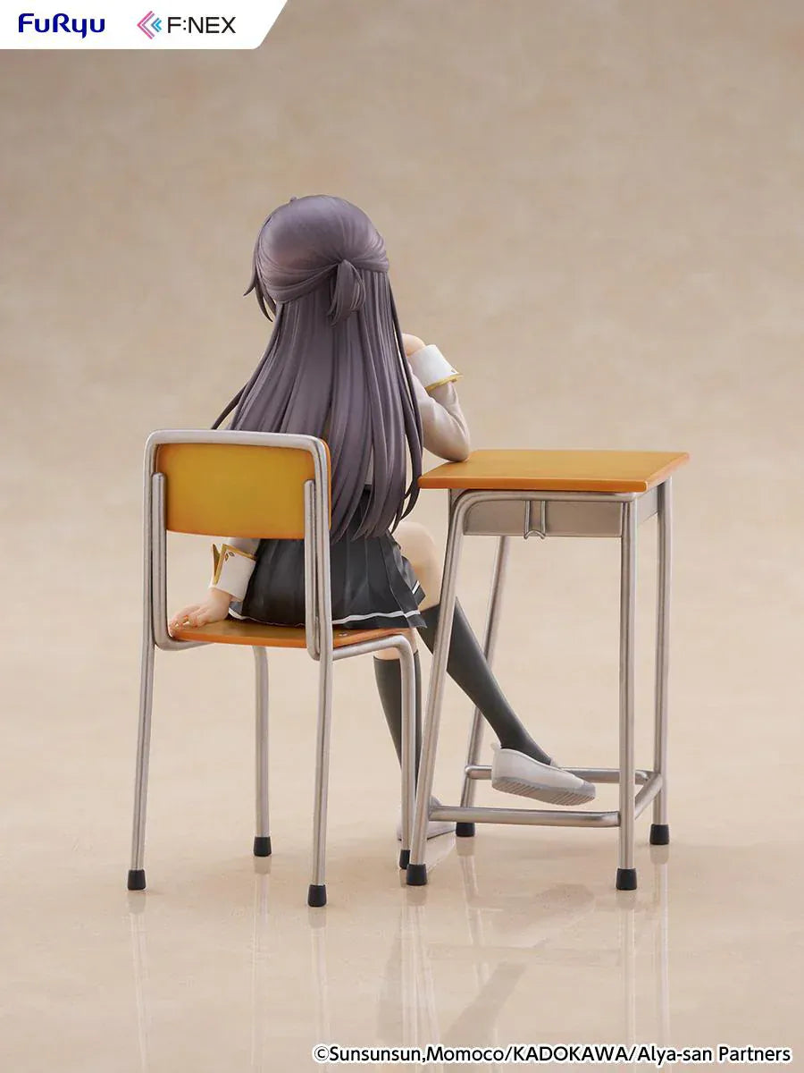 Alya Sometimes Hides Her Feelings in Russian Yuki Suou 1/7 scale figure sitting at a classroom desk in school uniform with crossed legs
