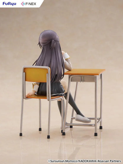 Alya Sometimes Hides Her Feelings in Russian Yuki Suou 1/7 scale figure sitting at a classroom desk in school uniform with crossed legs