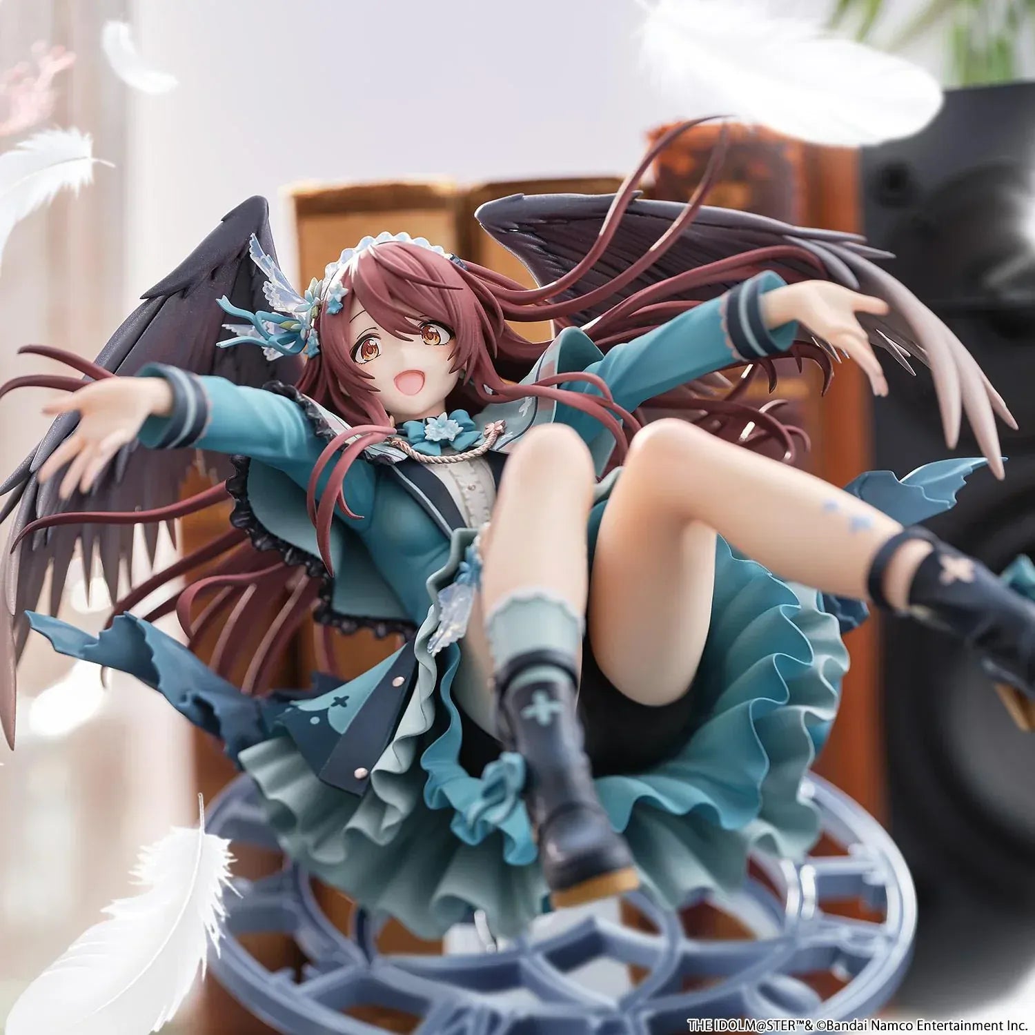 Idolmaster Shiny Colors Tenka Osaki Galdienne Amethyst Ver 1/6 Scale Figure with wings and clock base in dynamic pose