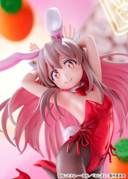 ONIMAI I'm Now Your Sister Mahiro Oyama Bunny Girl Style 1/7 Scale Figure featuring Mahiro in a red bunny outfit with bunny ears, flowing hair, tights, and themed display base.