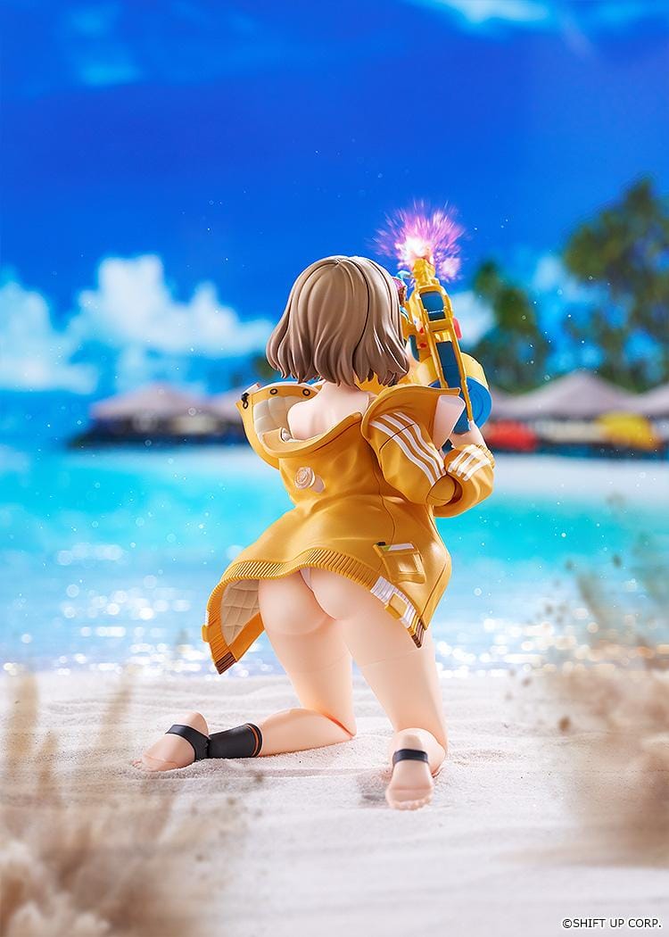 GODDESS OF VICTORY NIKKE figma Anis Sparkling Summer figure wearing swimsuit and yellow jacket with colorful water gun