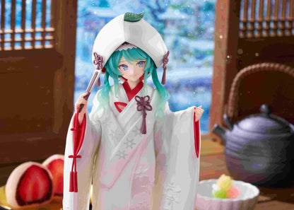 Snow Miku All Stars 2013 Ver. AMP+ Figure featuring Hatsune Miku in an elegant white and red kimono-style outfit