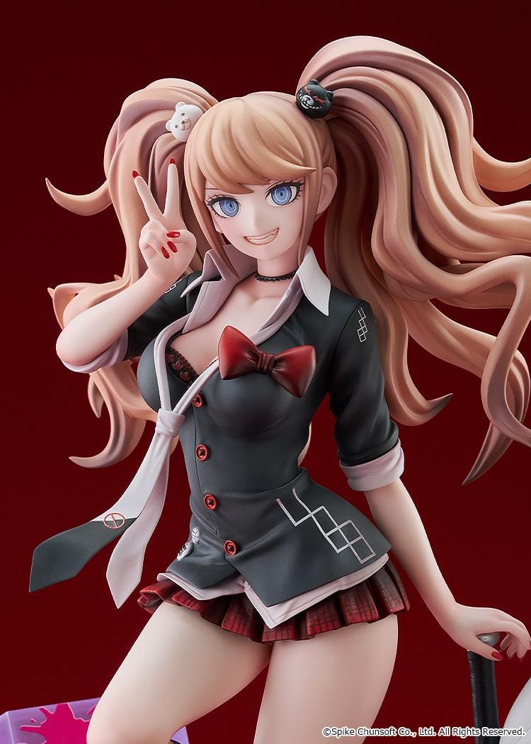 Danganronpa 15th Anniversary 1/7 scale Junko Enoshima figure with Monokuma and detailed diorama base