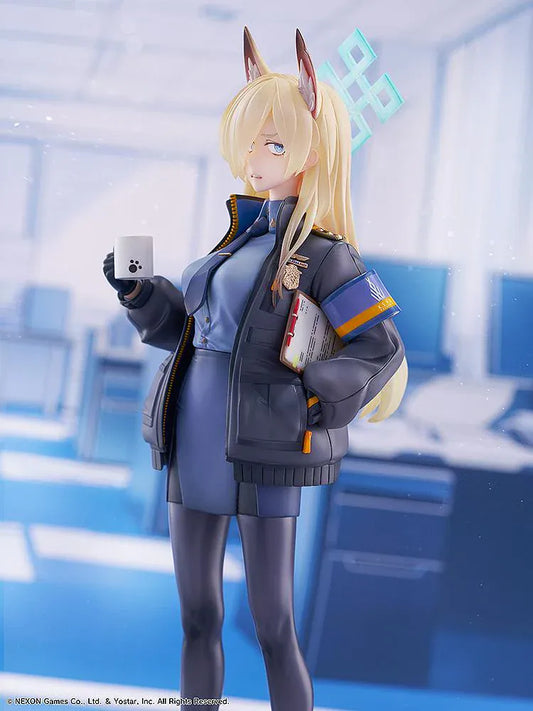Blue Archive Kanna 1/7 scale figure with blonde hair fox ears holding device and clipboard