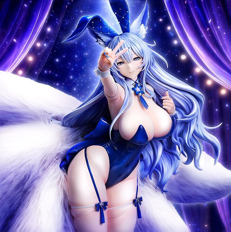 Azur Lane Shinano Visions of Fantasy 1/4 scale figure with blue bunny outfit and large flowing tails