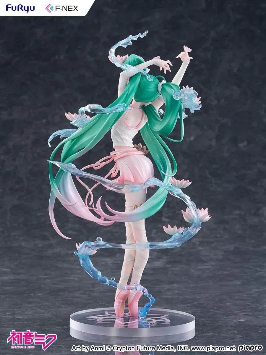 Vocaloid Hatsune Miku Water Lily Ver. 1/7 scale figure with flowing hair translucent water effects and lotus flowers