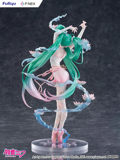 Vocaloid Hatsune Miku Water Lily Ver. 1/7 scale figure with flowing hair translucent water effects and lotus flowers
