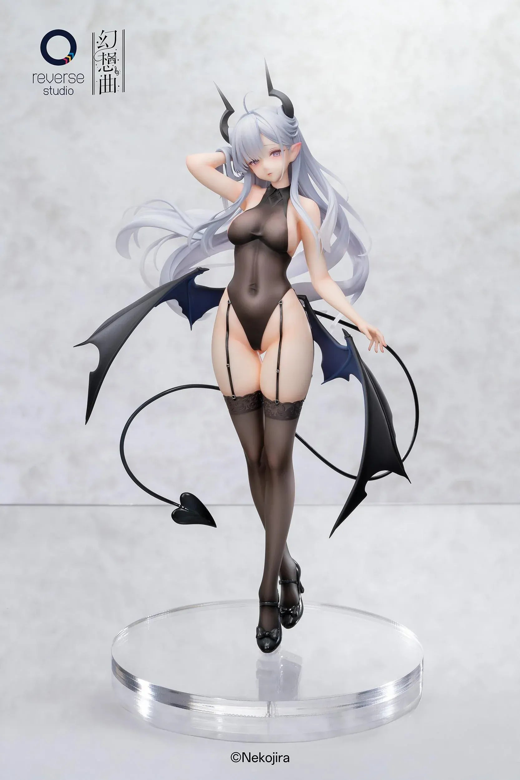 Fantasias Series Thea-chan Apprentice Succubus 1/6 scale figure set featuring two versions with horns tail and silver hair collectible