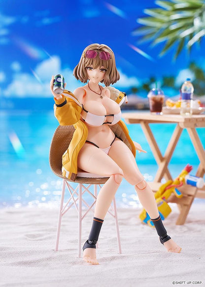 GODDESS OF VICTORY NIKKE figma Anis Sparkling Summer figure wearing swimsuit and yellow jacket with colorful water gun