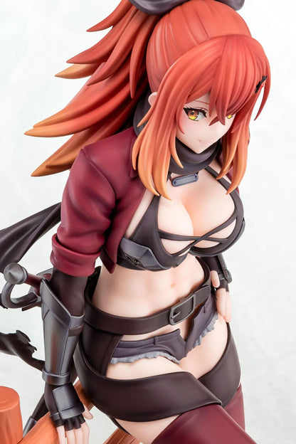 From Old Country Bumpkin to Master Swordsman Surena Lysandra 1/6 scale figure sitting on a wooden fence with detailed fantasy armor