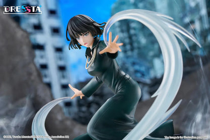 Hellish Blizzard Dressta figure in a flowing dark green dress surrounded by translucent psychic energy effects on a rocky base.