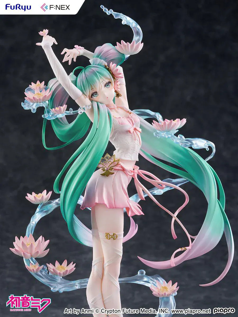 Vocaloid Hatsune Miku Water Lily Ver. 1/7 scale figure with flowing hair translucent water effects and lotus flowers