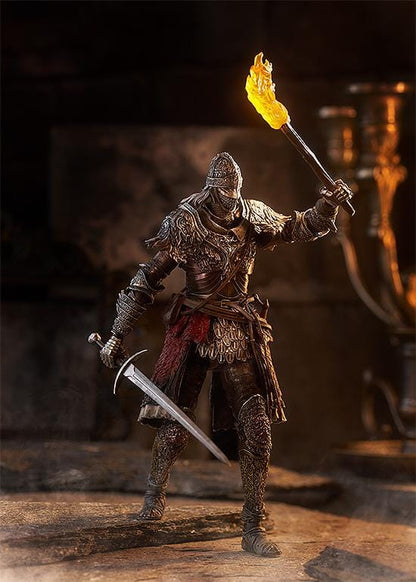 ELDEN RING figma Raging Wolf Figure rerelease featuring detailed medieval armor with sword, shield, and posable action figure design