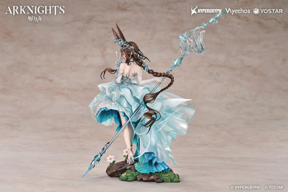 Arknights Amiya Blooms of Time Ver 1/7 scale figure featuring flowing teal dress and ornate crystalline staff.