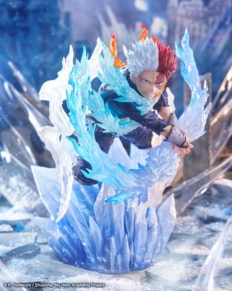Shoto Todoroki Coldflames Pale Blade 1/8 scale figure with ice and fire effects from My Hero Academia