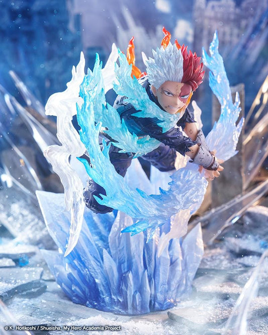 Shoto Todoroki Coldflames Pale Blade 1/8 scale figure with ice and fire effects from My Hero Academia