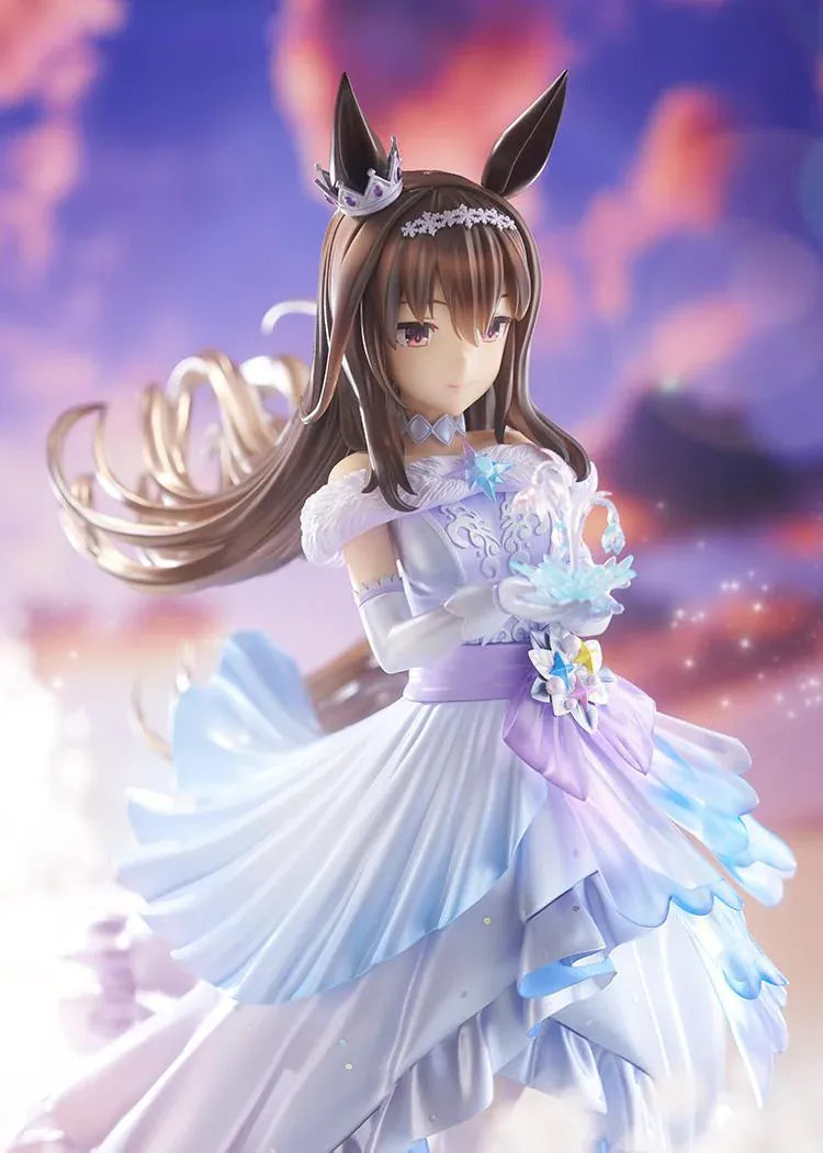 Umamusume Pretty Derby Glacialis Vega Admire Vega 1/7 scale figure wearing elegant blue silver and lavender gown