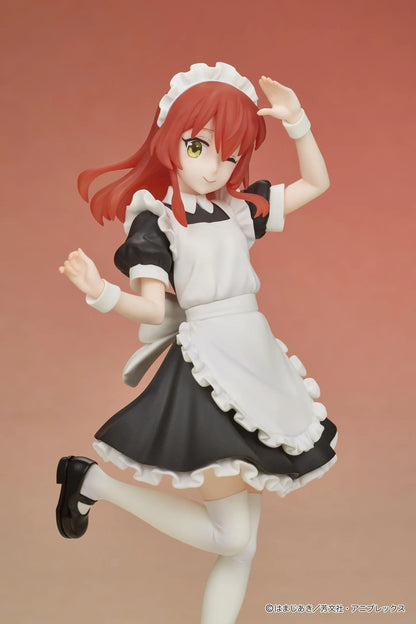 BOCCHI THE ROCK! DIGSTA Ikuyo Kita figure wearing a black-and-white maid outfit in a cheerful one-legged pose.