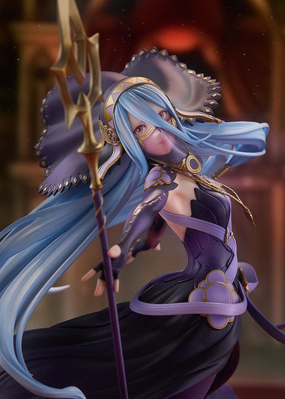 Fire Emblem Azura Dark Songstress 1/7 scale figure with flowing blue hair and ornate staff on water base
